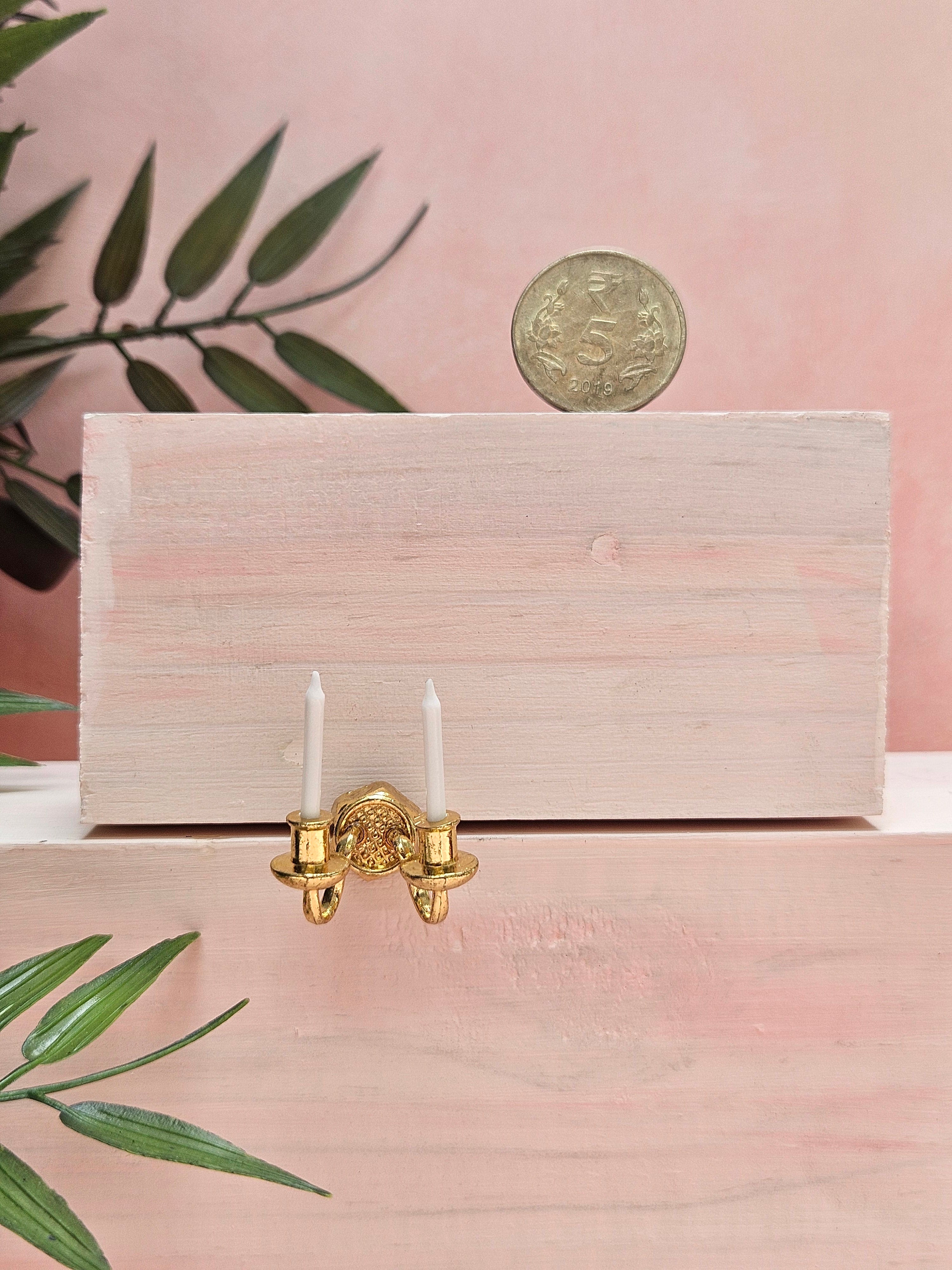 Double candle holder decoration centerpiece for festive home décor and gifting.
