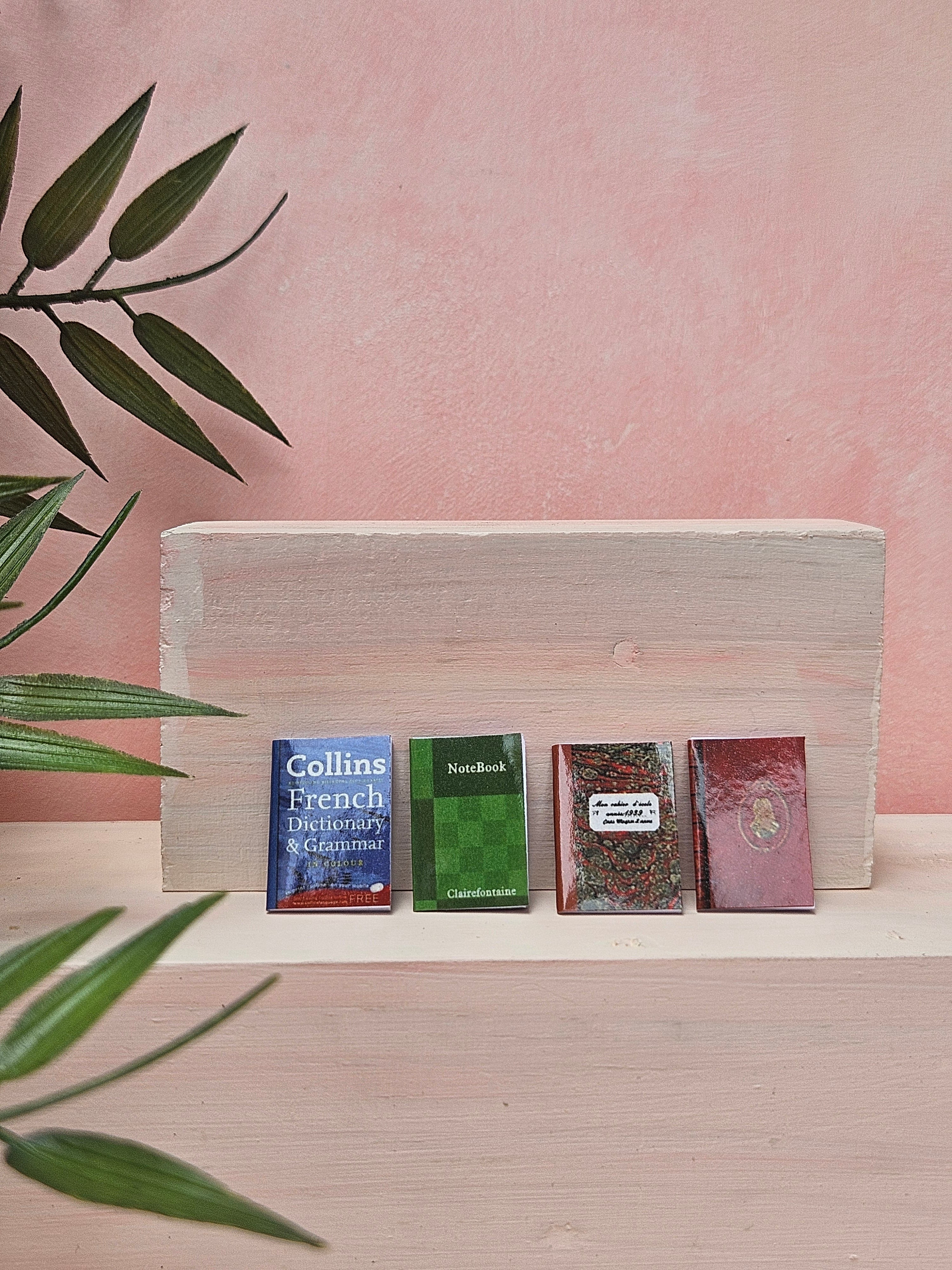 Miniature notebooks for dollhouse study décor and DIY craft projects India.