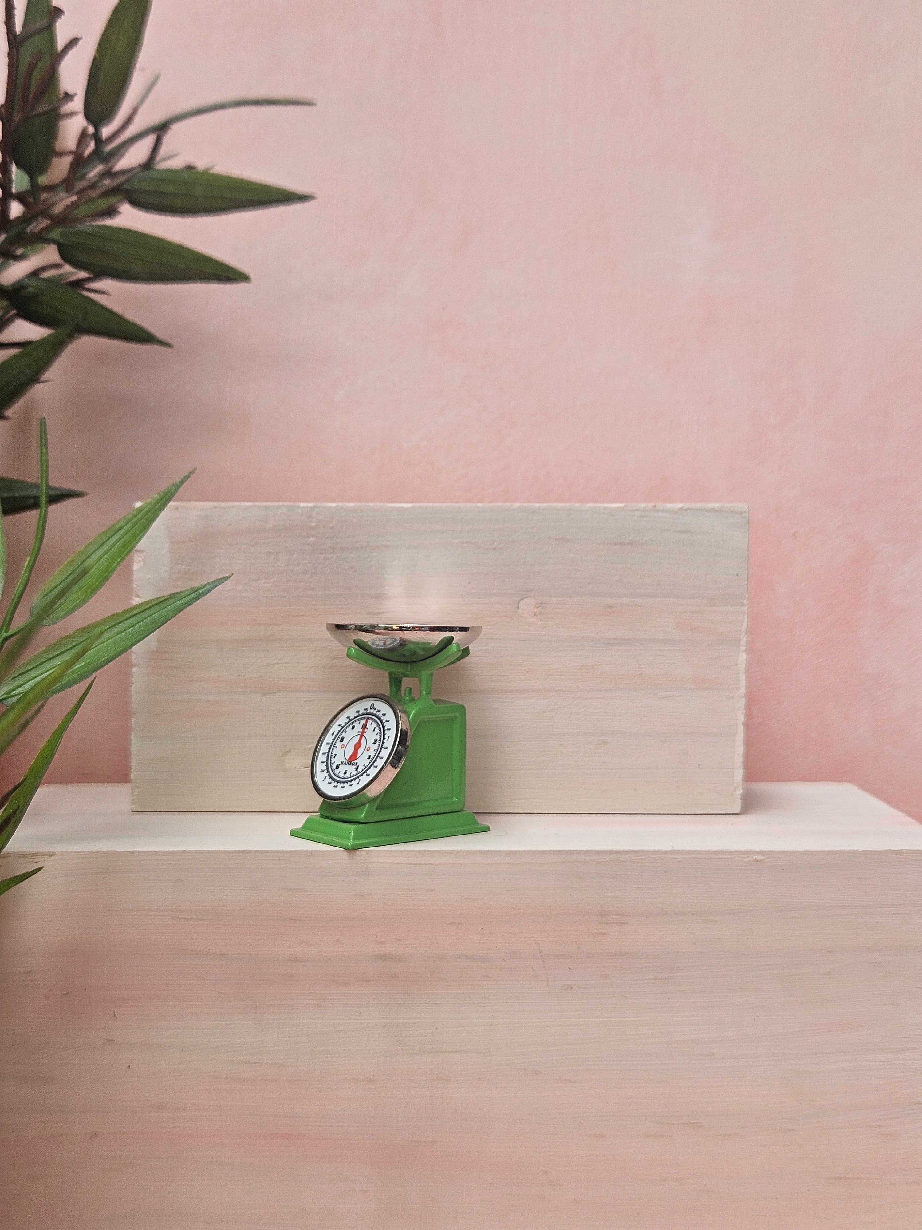 "Miniature weighing scale handmade tiny kitchen accessory"