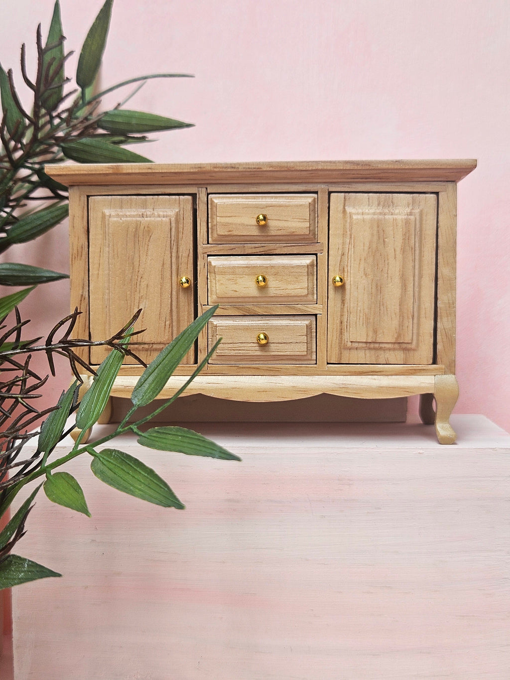 "Handmade miniature cabinet wooden dollhouse furniture in India"