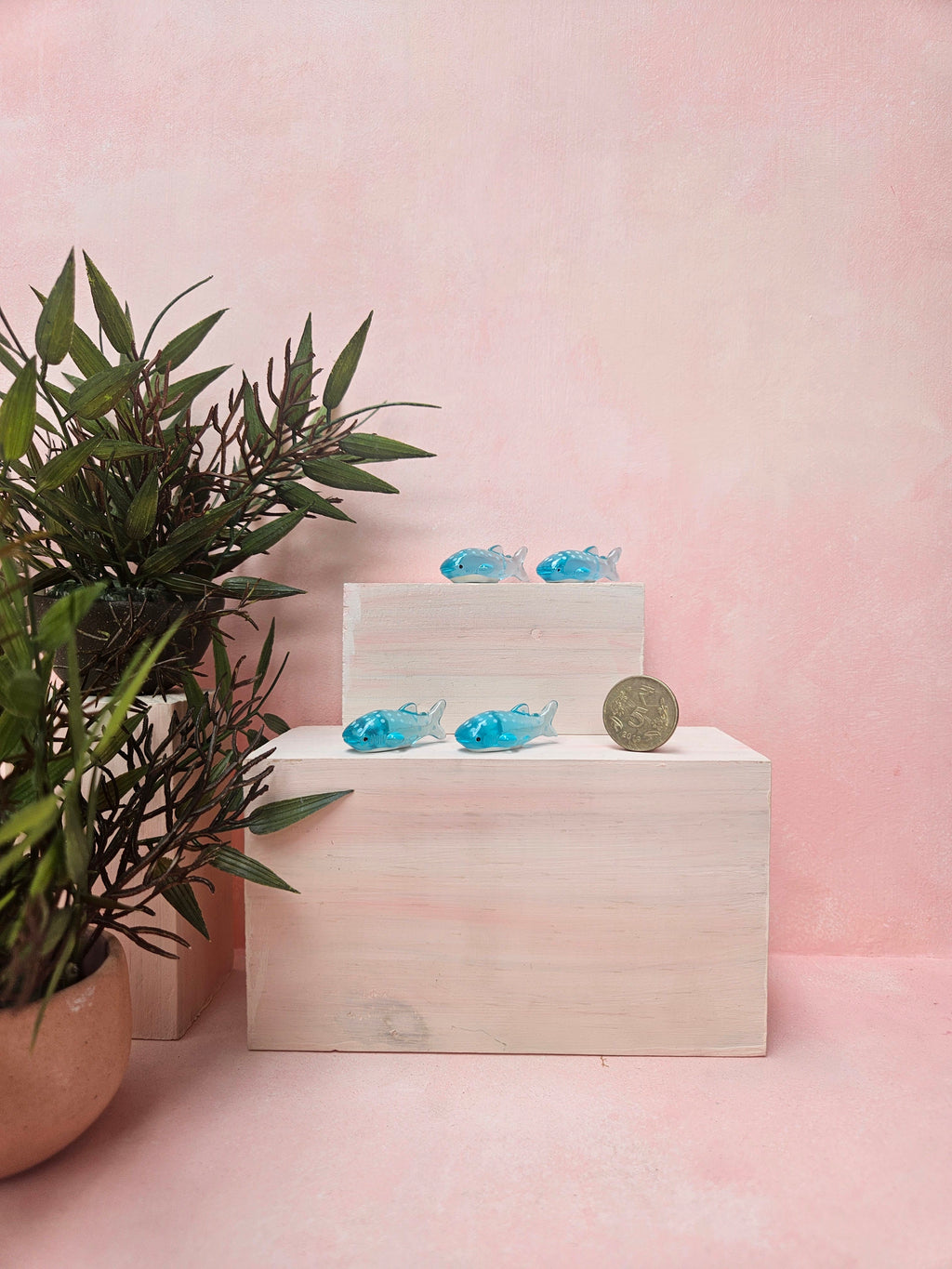 "Handmade miniature fish crafted in India. Perfect dollhouse accessory, collectible for hobbyists, and a unique gift for miniature lovers."