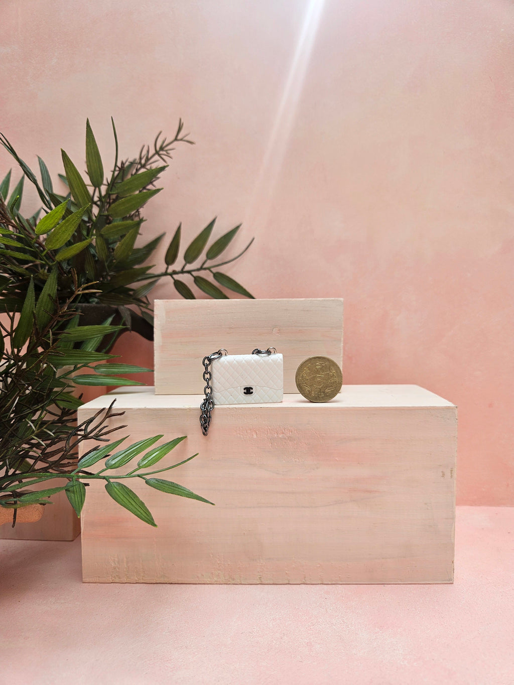 Discover a beautifully crafted Miniature Handbag with realistic detailing. Ideal for dollhouse accessories, collectibles, décor accents, or unique gifting.