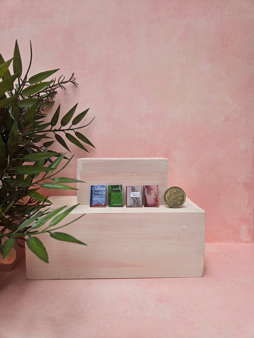 Miniature notebooks collectible gift and DIY hobby accessory for dollhouse décor India.