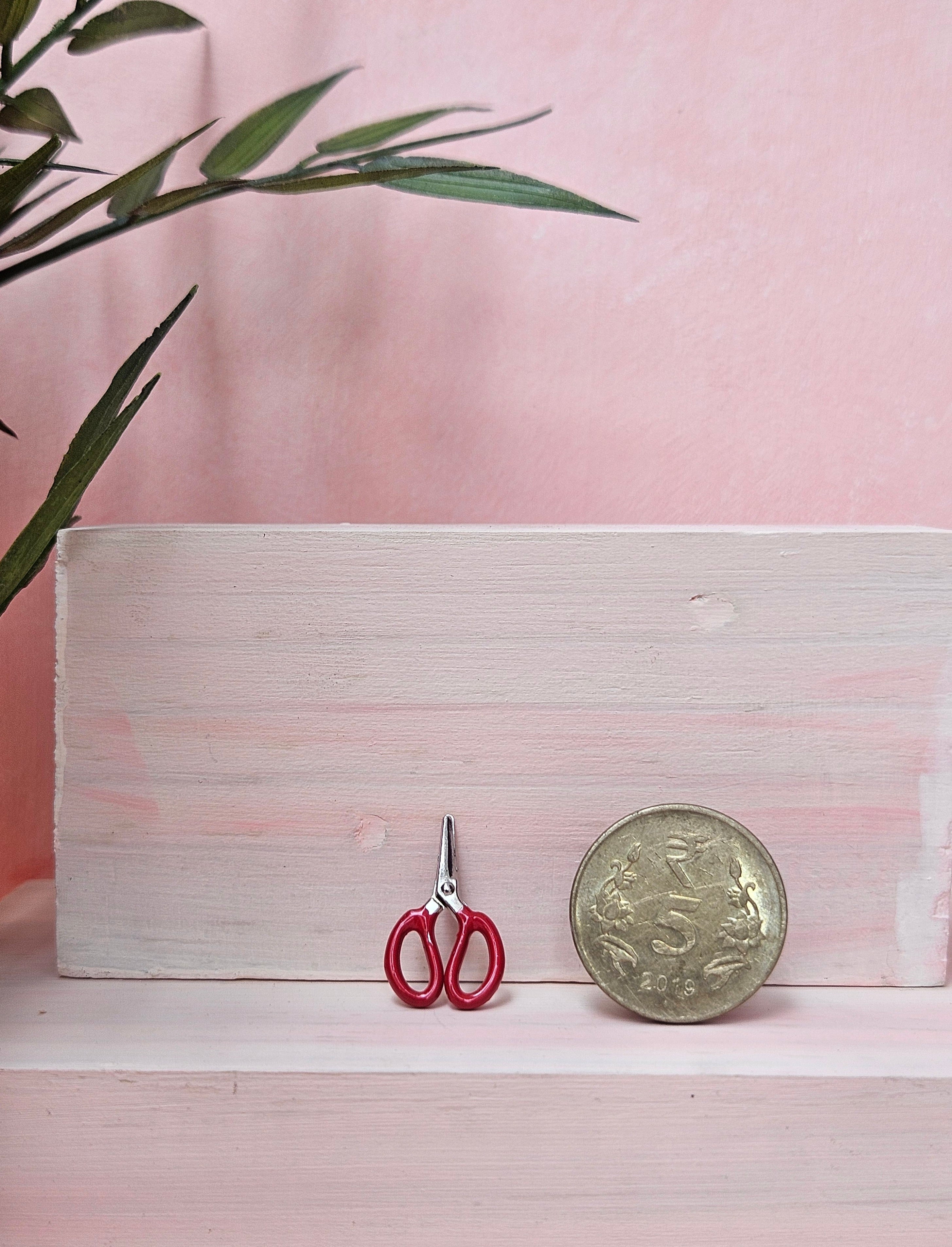 Miniature scissor for DIY crafts, dollhouse décor, and hobby collectibles in India.