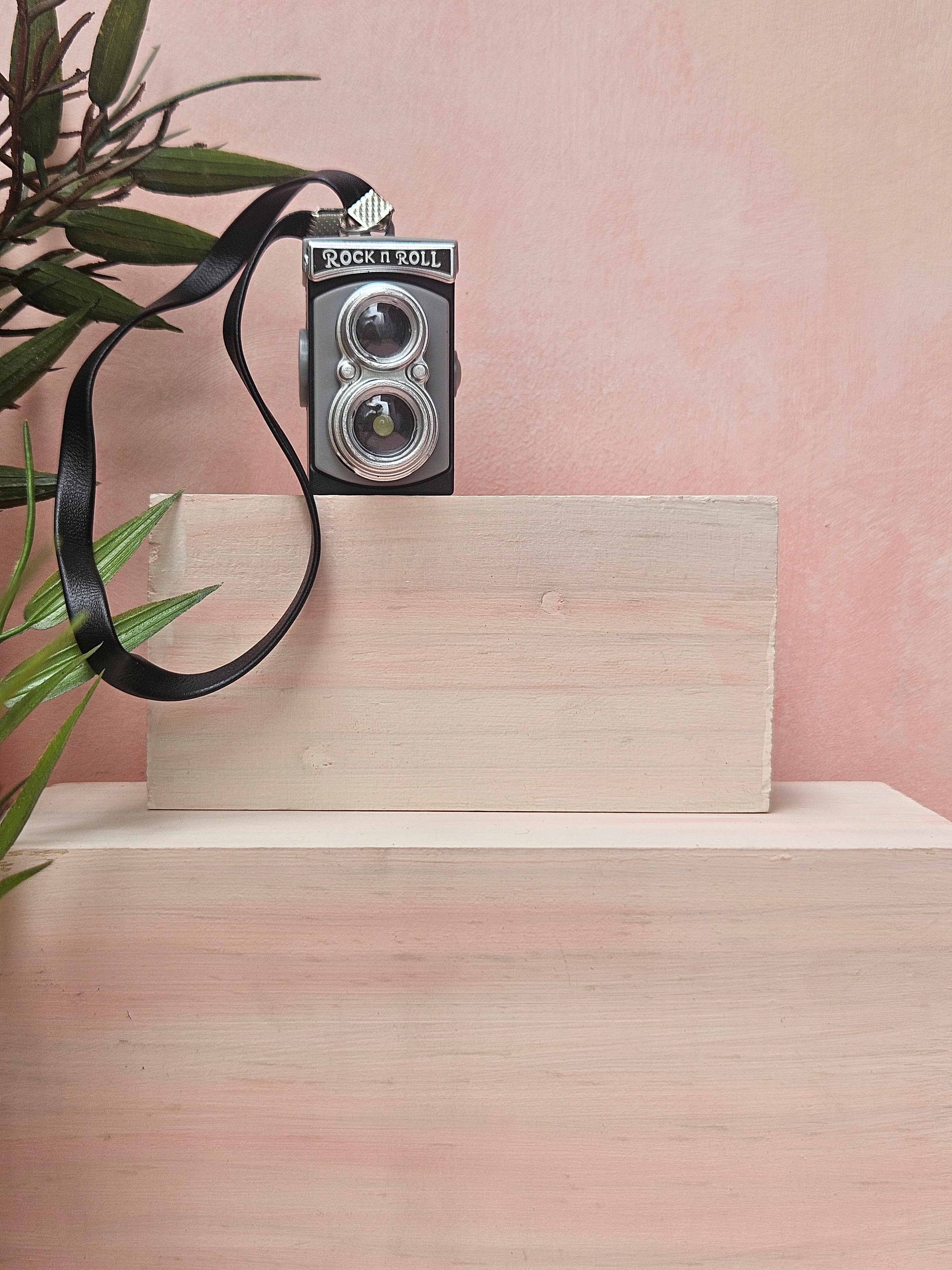 "Handmade miniature retro camera dollhouse vintage accessory"