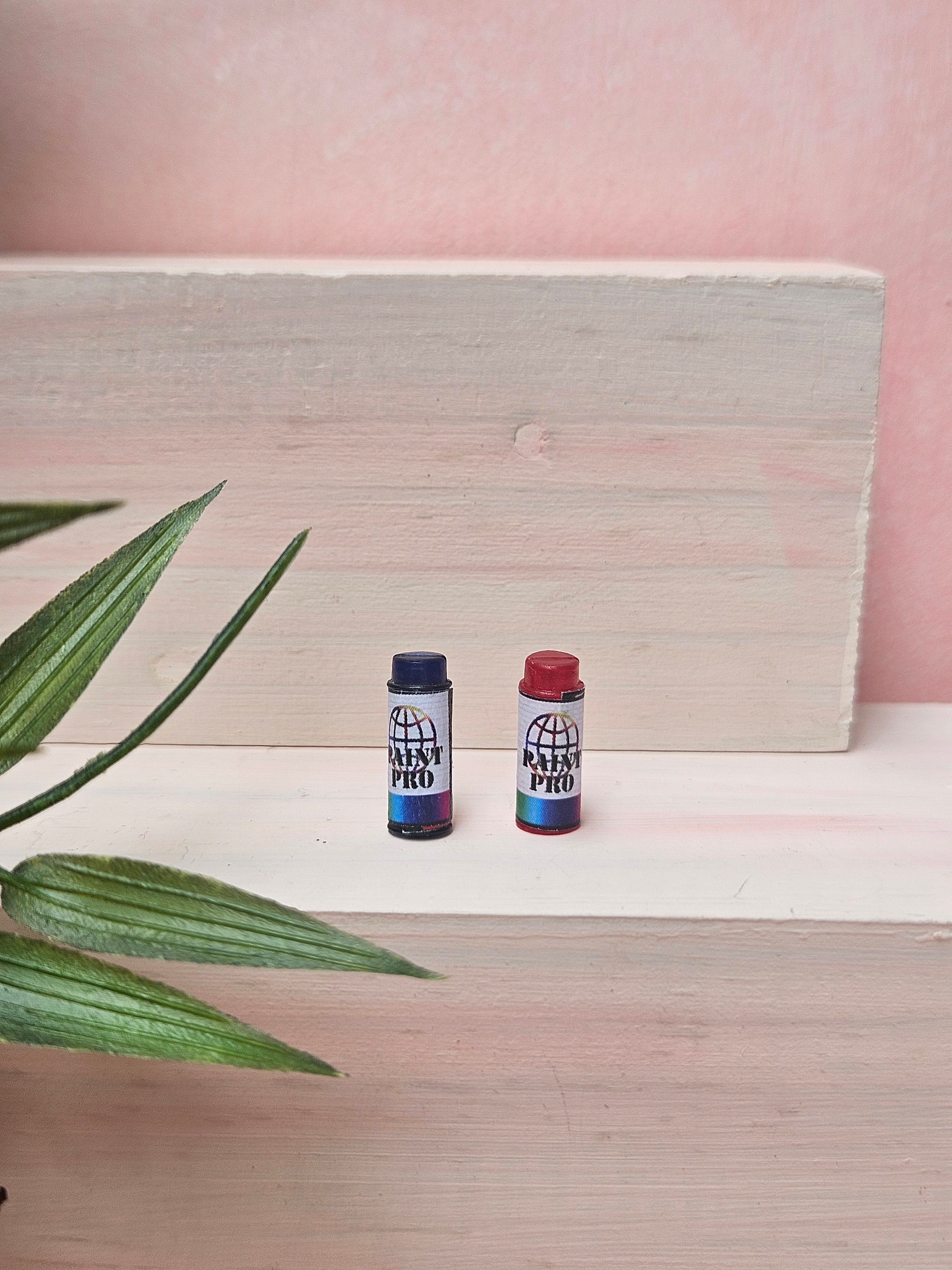 "Miniature spray paint handmade accessory for collectors and hobbyists"
