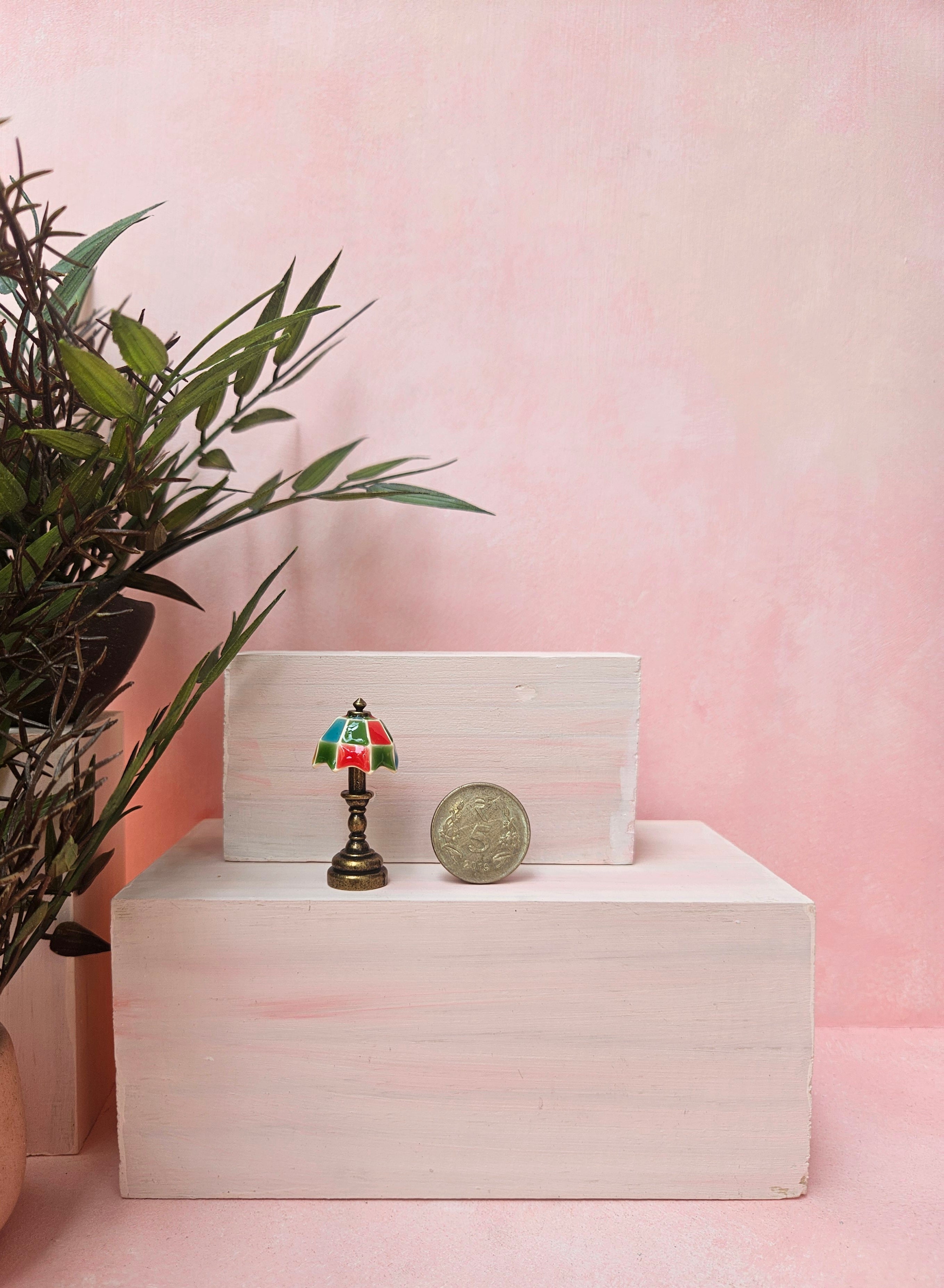 Miniature lamp for dollhouse décor, DIY crafts, and hobby displays in India.