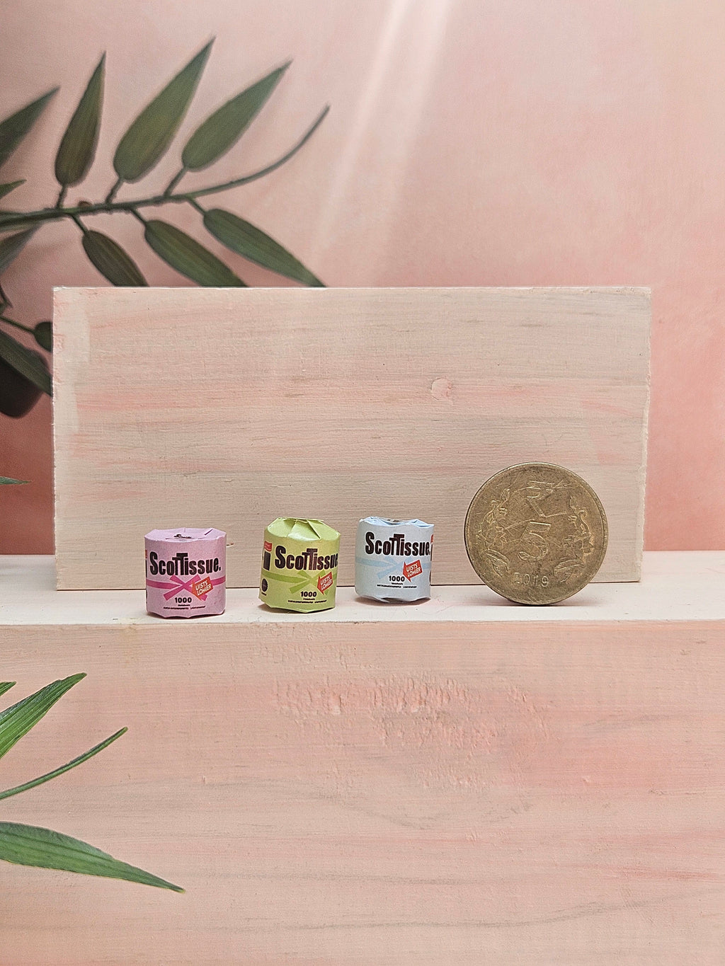 Miniature Tissue Paper pack with realistic detailing for dollhouse décor and collectibles.
