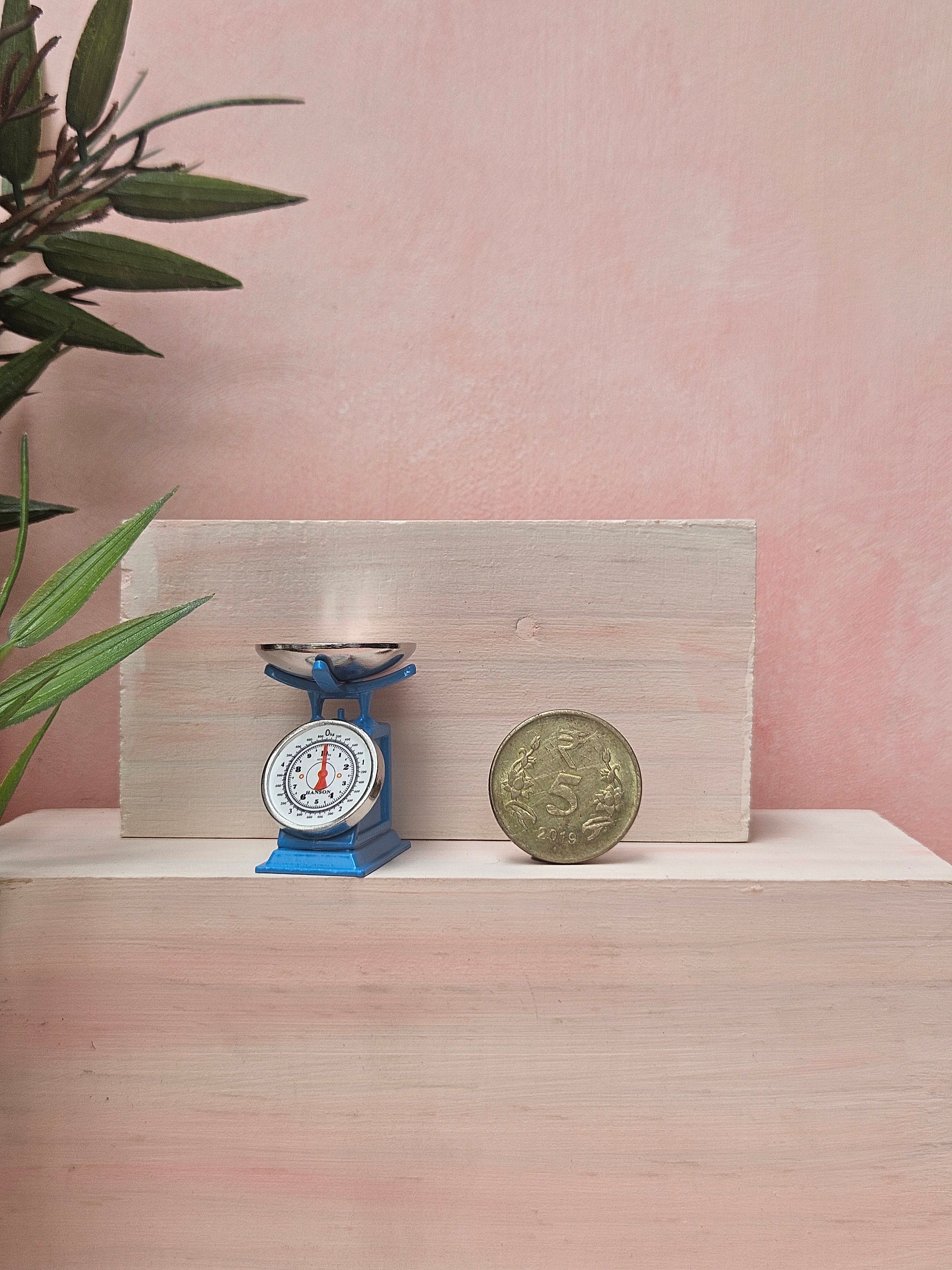 "Miniature weighing scale handmade tiny kitchen accessory"